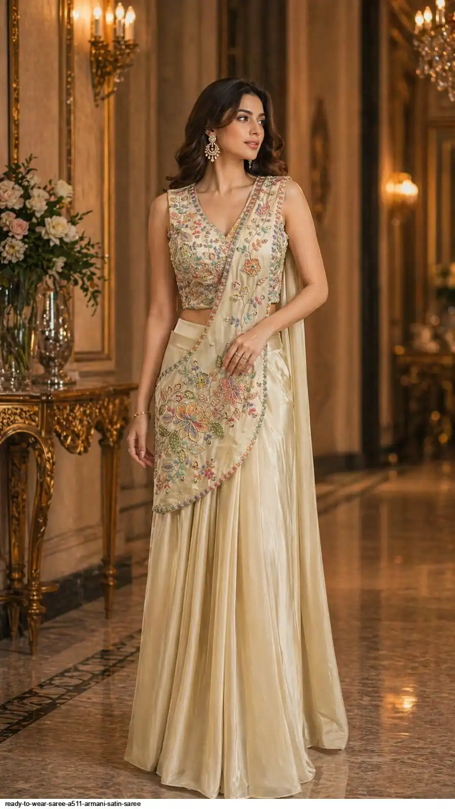 satin saree dress design Outfit From Saree Series