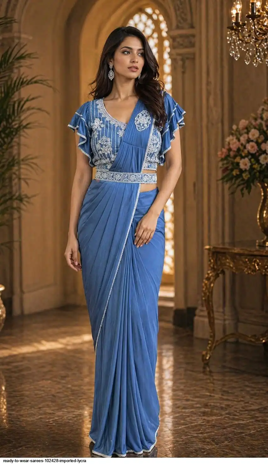 READY TO WEAR SAREES 102428 IMPORTED LYCRA B