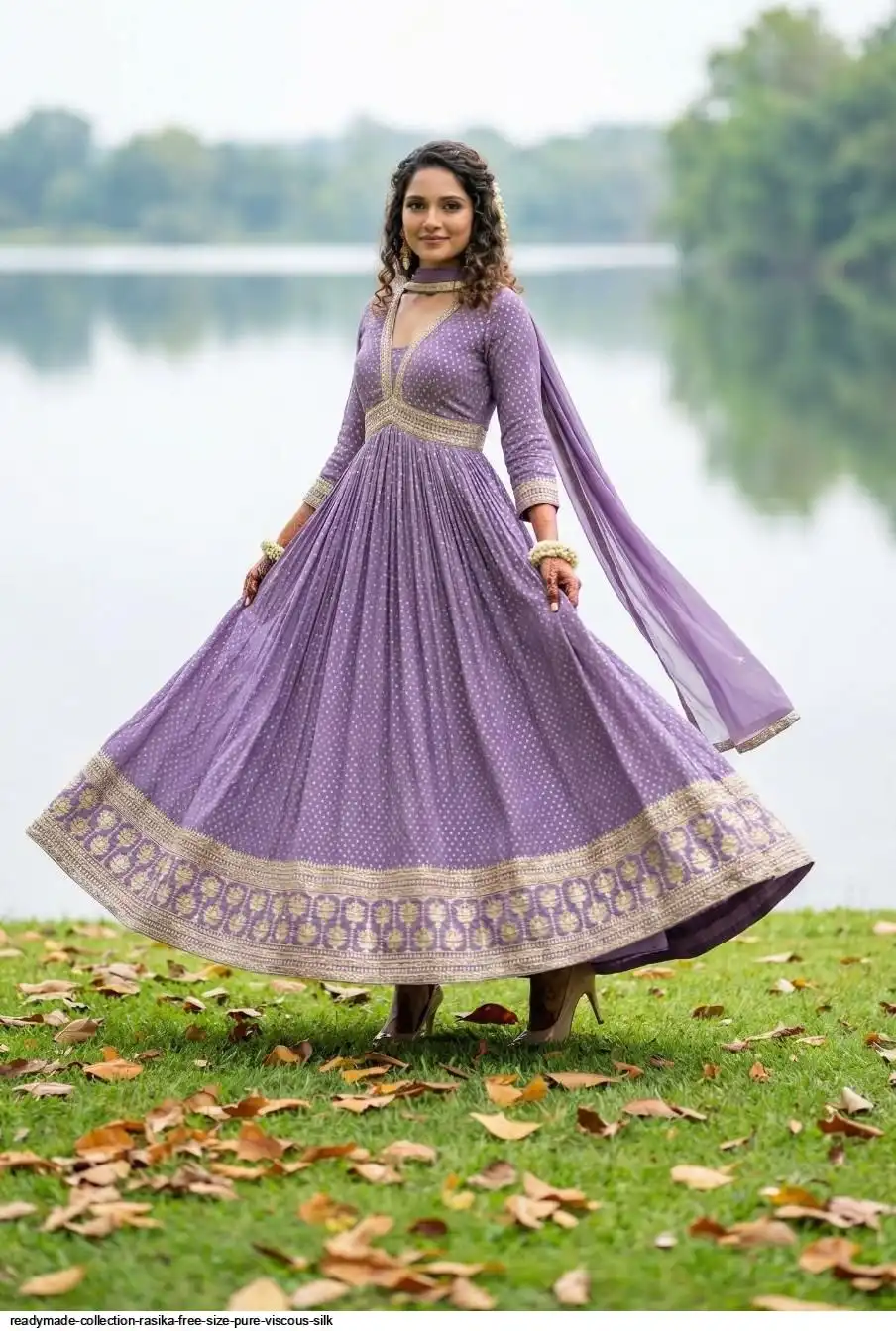 READYMADE COLLECTION RASIKA FREE SIZE PURE VISCOUS SILK 2
