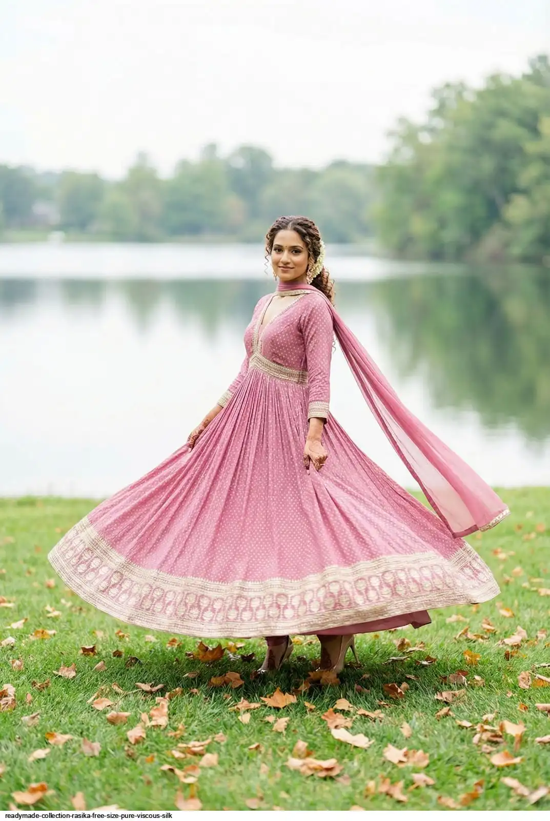 READYMADE COLLECTION RASIKA FREE SIZE PURE VISCOUS SILK 3