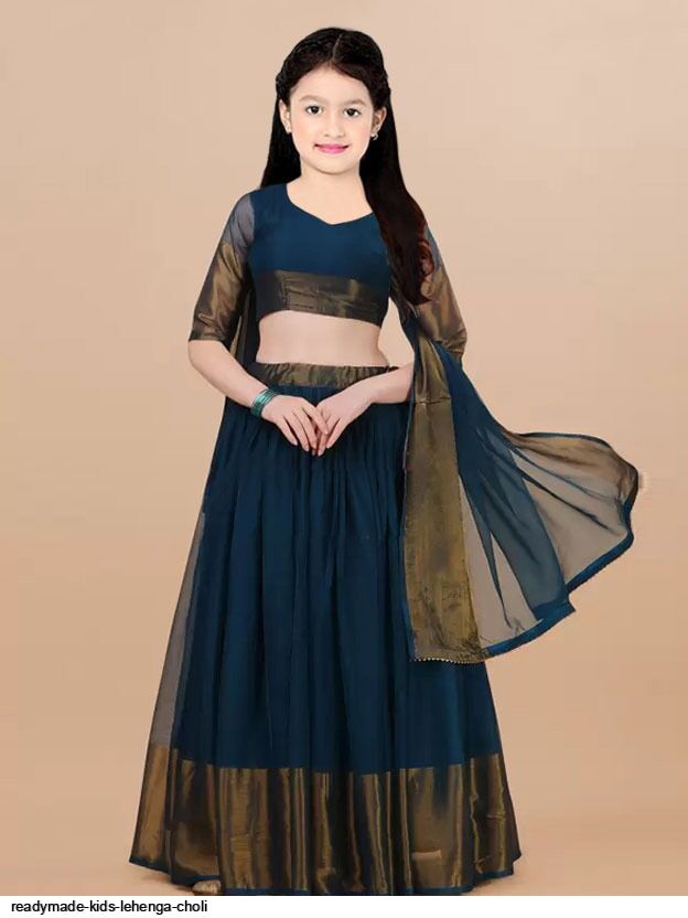 Buy PAZIENZA Traditional Stitched Pearl net Girl's Stylish Gown For  Birthday and Wedding Ghagra Choli and dupatta For Kids Girls Lehenga Choli  Set for 3-4 years old. at Amazon.in