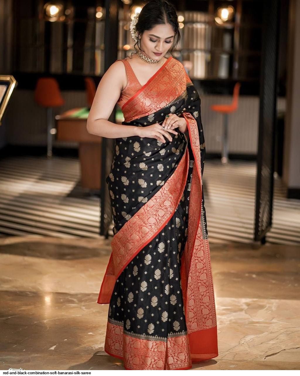 Black Color Bridal Wear Beautiful Designer Wedding Saree With Contrast  Blouse Exclusive Classy Look Lichi Silk Gorgeous Saree Usa Saree - Etsy