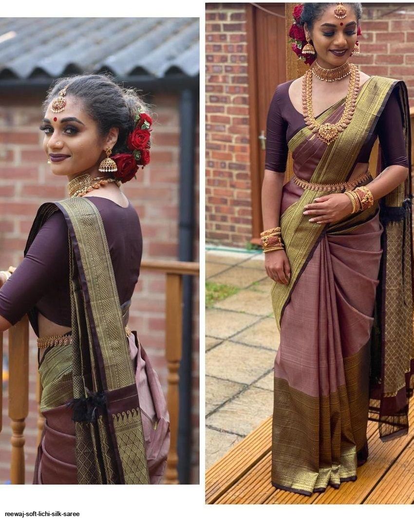 REEWAJ SOFT LICHI SILK SAREE