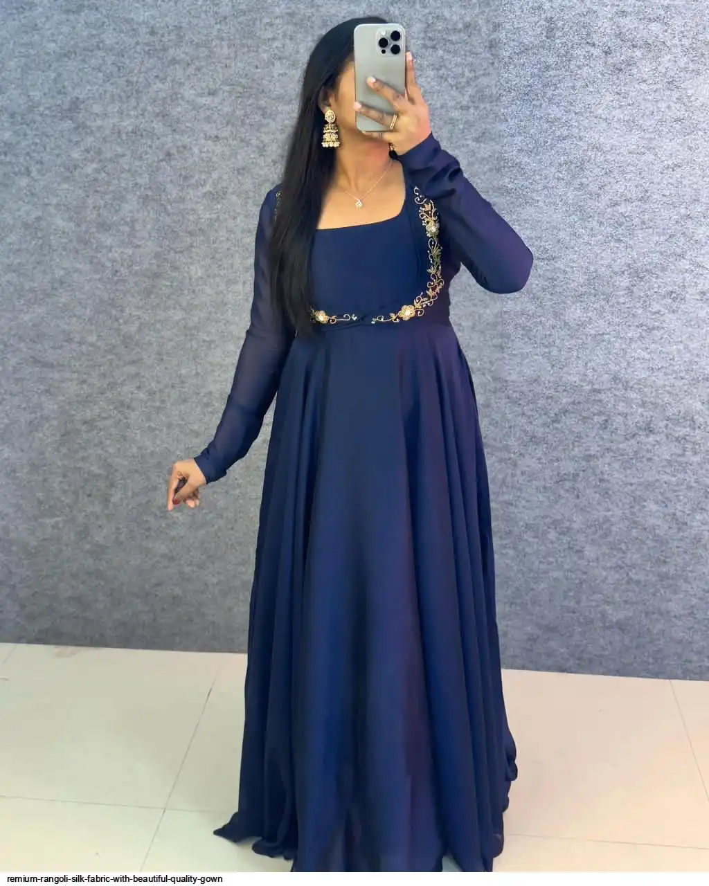 REMIUM RANGOLI SILK FABRIC WITH BEAUTIFUL QUALITY GOWN 5