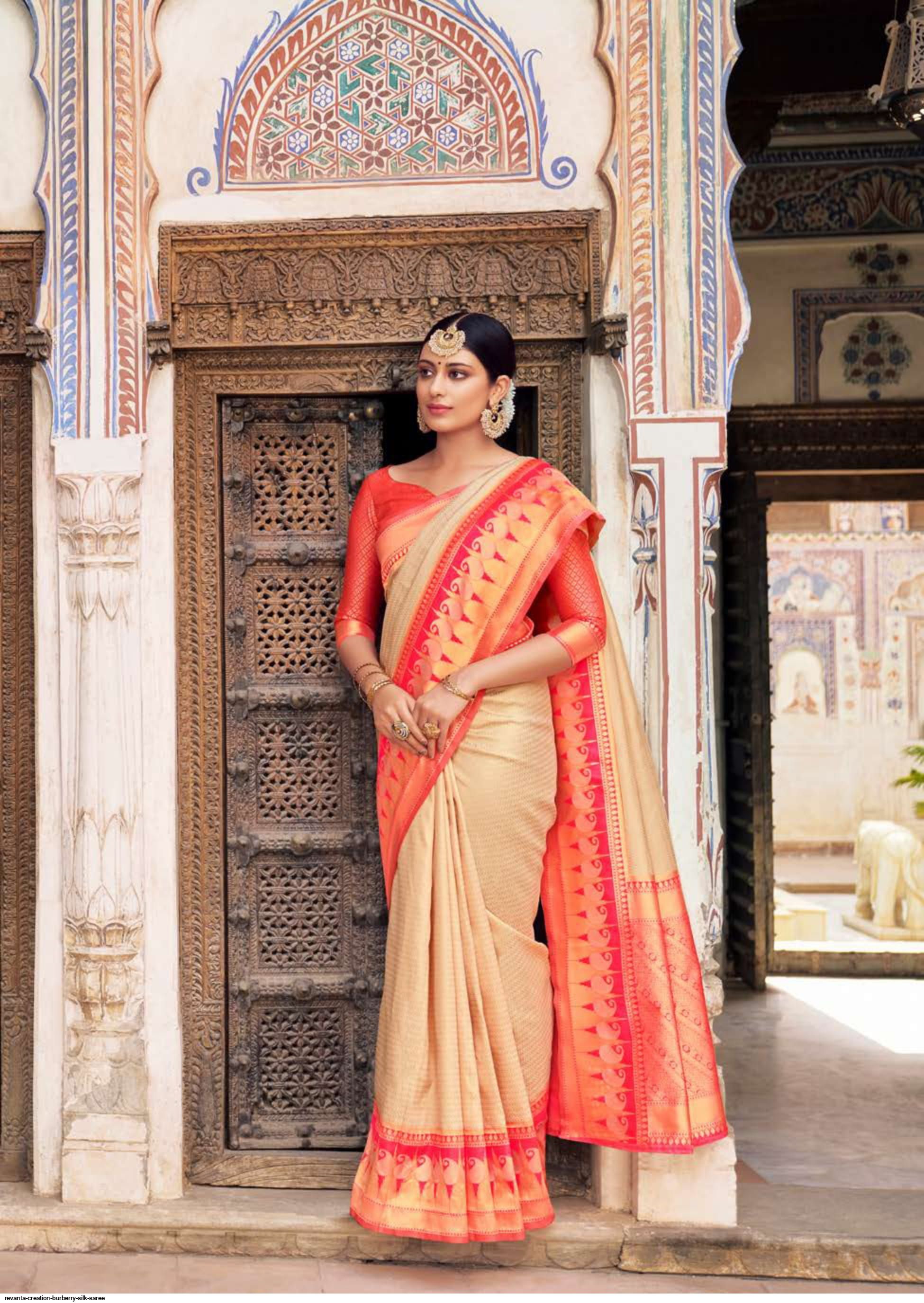 revanta creation BURBERRY Silk saree