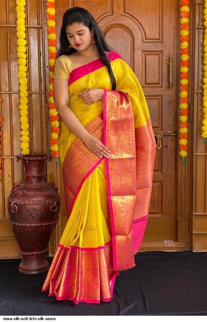 REWA SILK SOFT LICHI SILK SAREE C