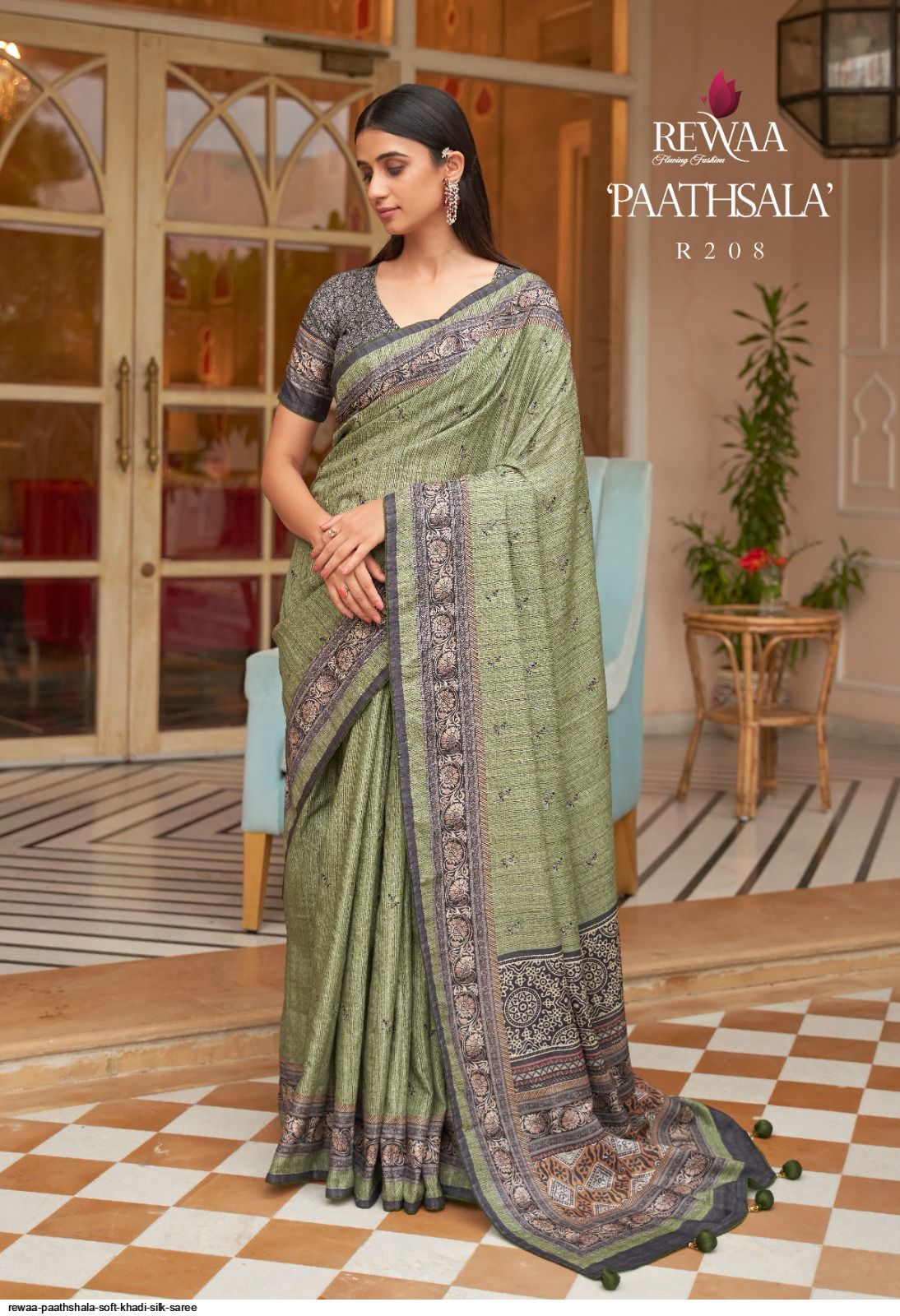 REWAA PAATHSHALA SOFT KHADI SILK SAREE