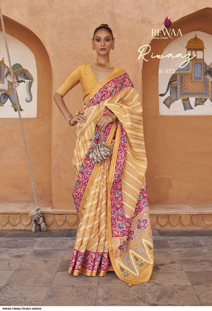 REWAA RIWAAZ BRASO SAREES