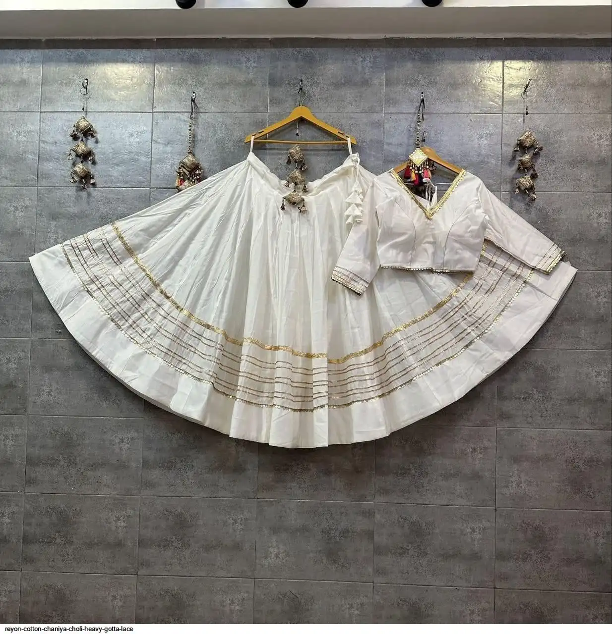 REYON COTTON CHANIYA CHOLI HEAVY GOTTA LACE 2