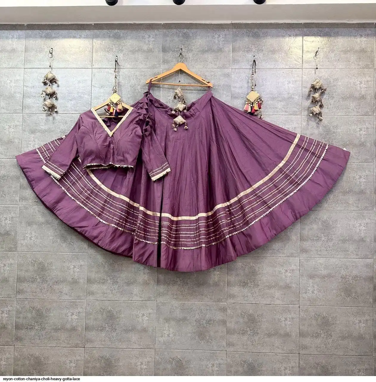 REYON COTTON CHANIYA CHOLI HEAVY GOTTA LACE 4