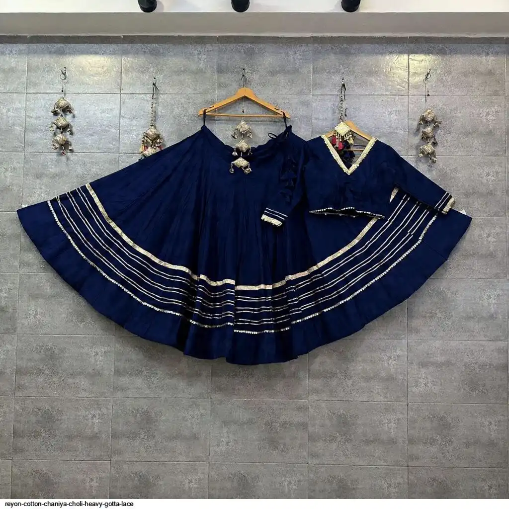 REYON COTTON CHANIYA CHOLI HEAVY GOTTA LACE 6
