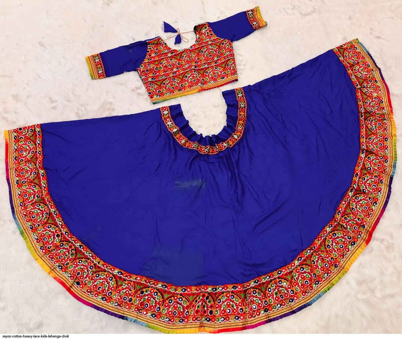 REYON COTTON HEAVY LACE KIDS LEHENGA CHOLI 1