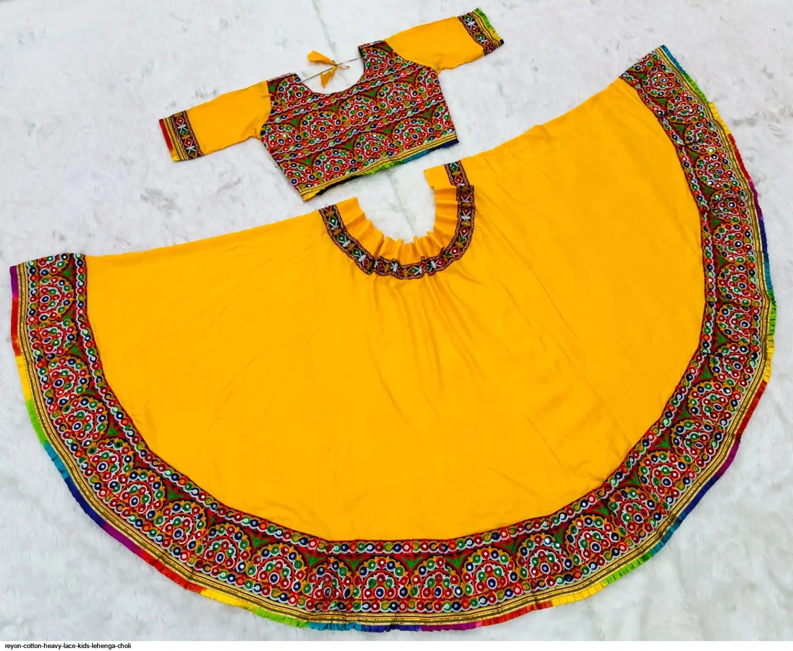 REYON COTTON HEAVY LACE KIDS LEHENGA CHOLI 3
