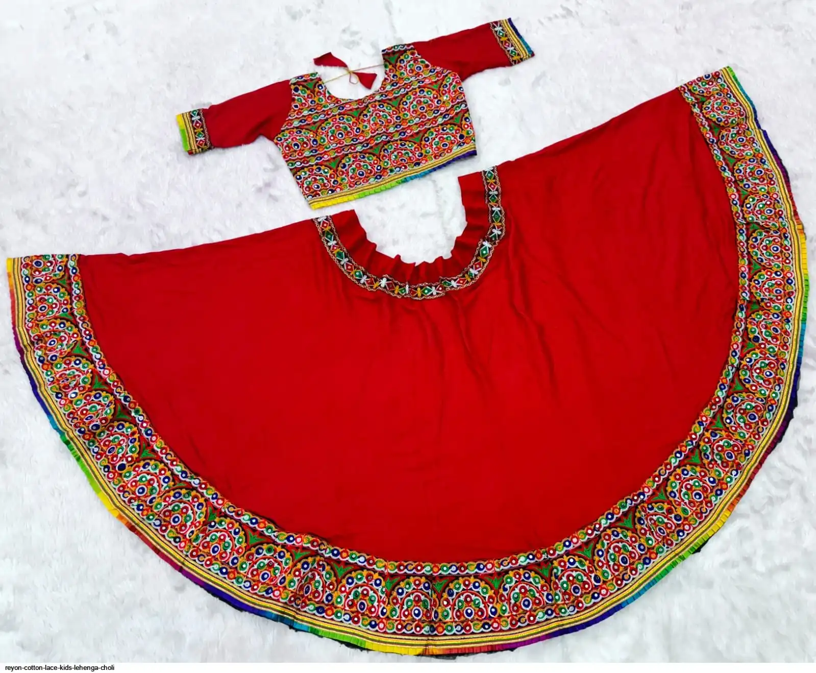 REYON COTTON LACE KIDS LEHENGA CHOLI 3