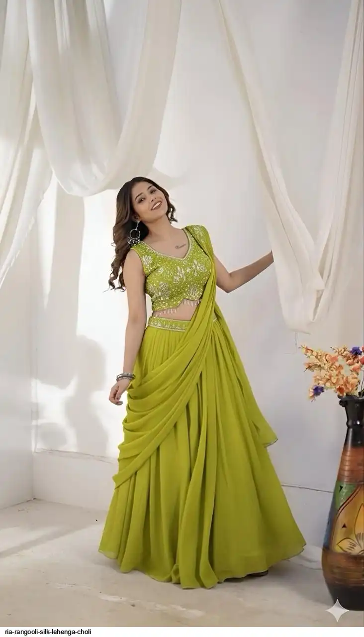 RIA RANGOOLI SILK LEHENGA CHOLI D