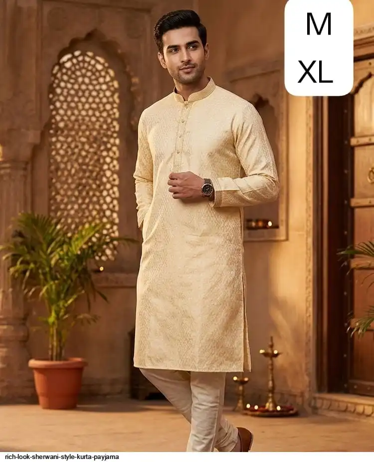 RICH LOOK SHERWANI STYLE KURTA PAYJAMA 2