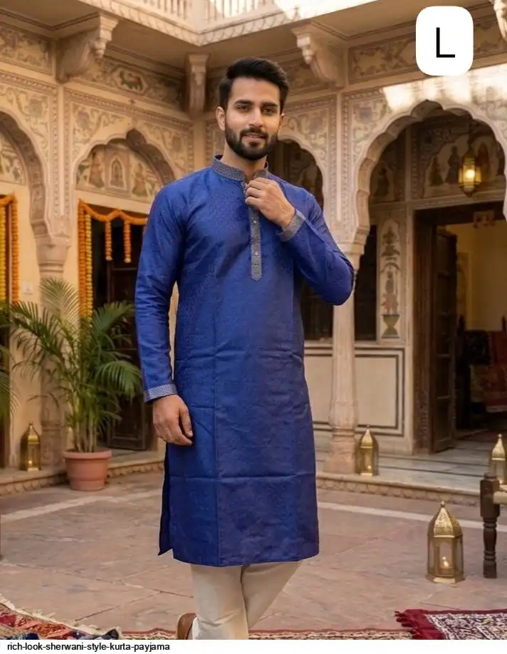 RICH LOOK SHERWANI STYLE KURTA PAYJAMA 5