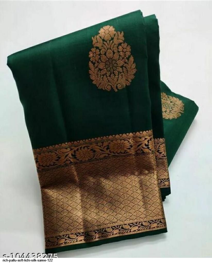RICH PALLU SOFT LICHI SILK SAREE 122