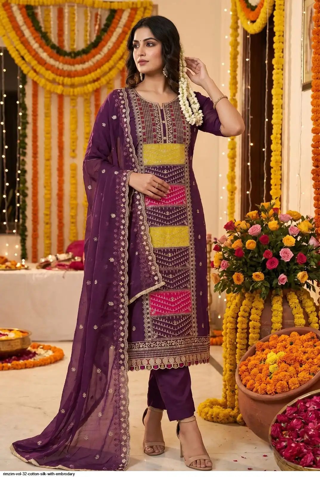 RIMZIM VOL 32 COTTON SILK WITH EMBRODARY 1