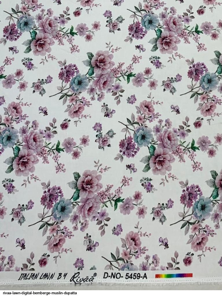 RIVAA LAWN DIGITAL BEMBERGE MUSLIN DUPATTA