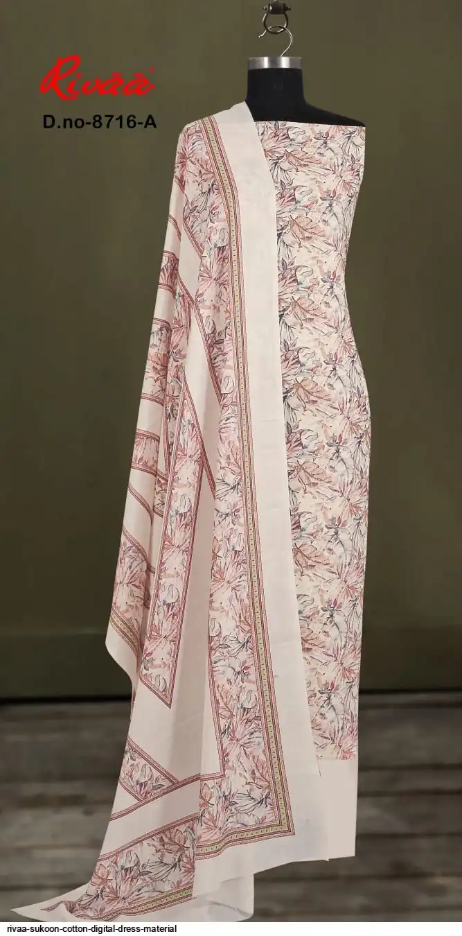 RIVAA SUKOON COTTON DIGITAL DRESS MATERIAL