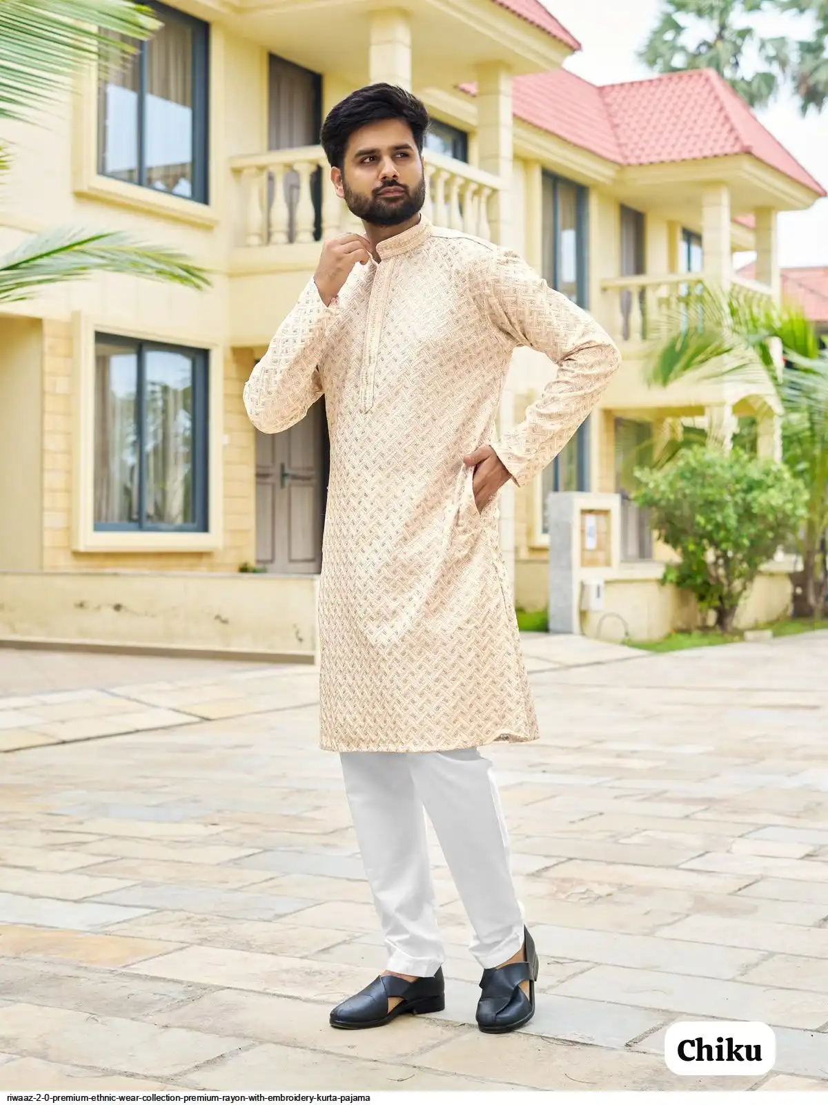RIWAAZ 2 0 PREMIUM ETHNIC WEAR COLLECTION PREMIUM RAYON WITH EMBROIDERY KURTA PAJAMA C