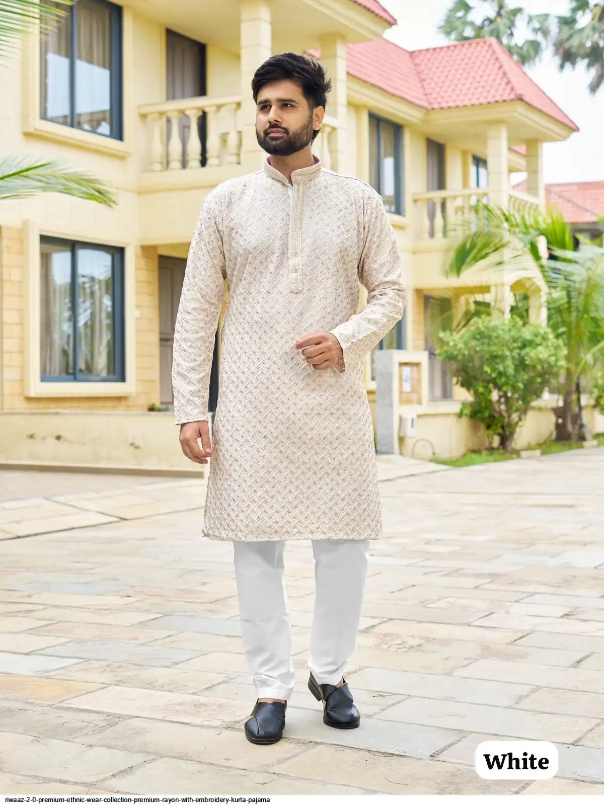 RIWAAZ 2 0 PREMIUM ETHNIC WEAR COLLECTION PREMIUM RAYON WITH EMBROIDERY KURTA PAJAMA B