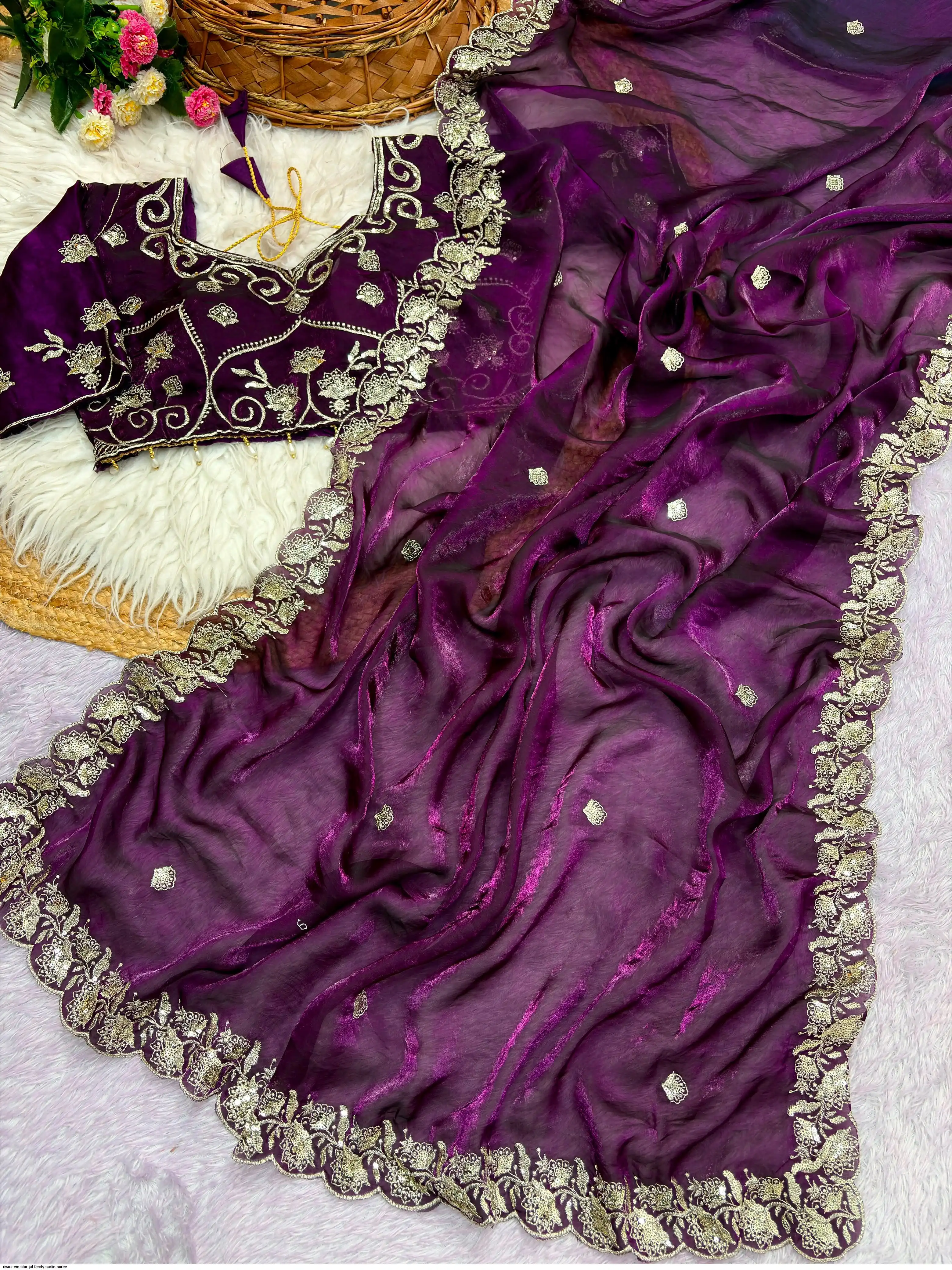 RIWAZ CM STAR JAL FENDY SARTIN SAREE 2