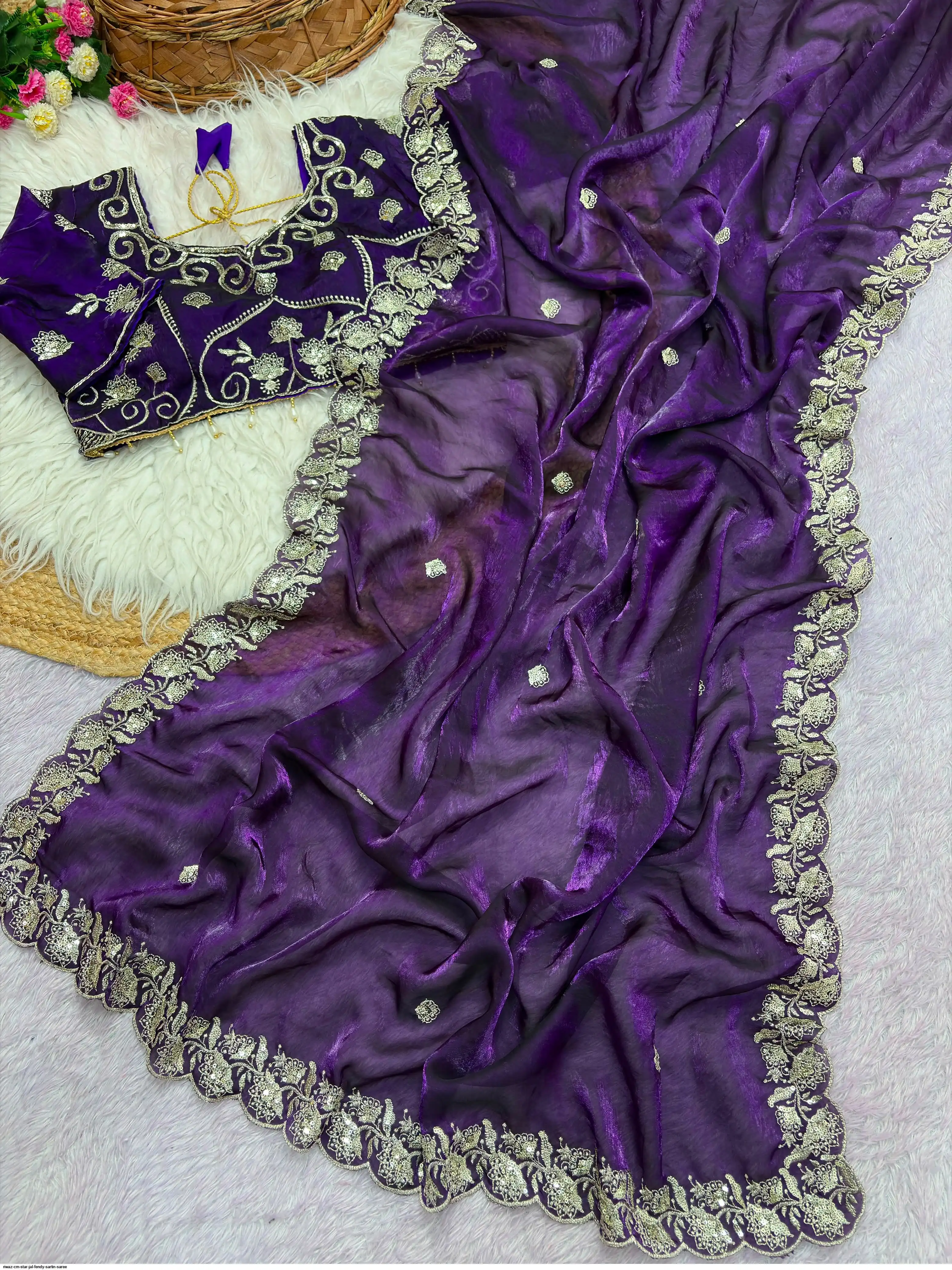 RIWAZ CM STAR JAL FENDY SARTIN SAREE 4