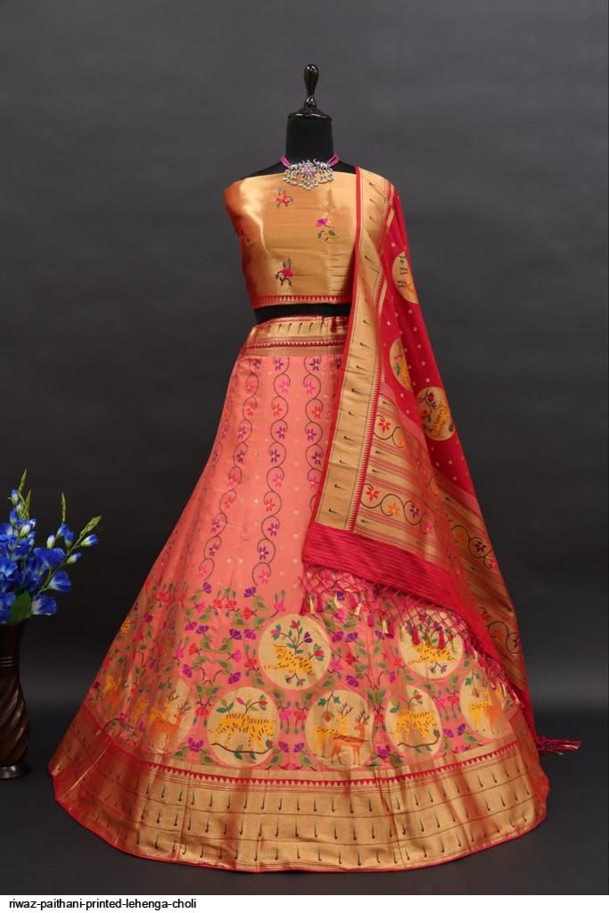 RIWAZ PAITHANI PRINTED LEHENGA CHOLI