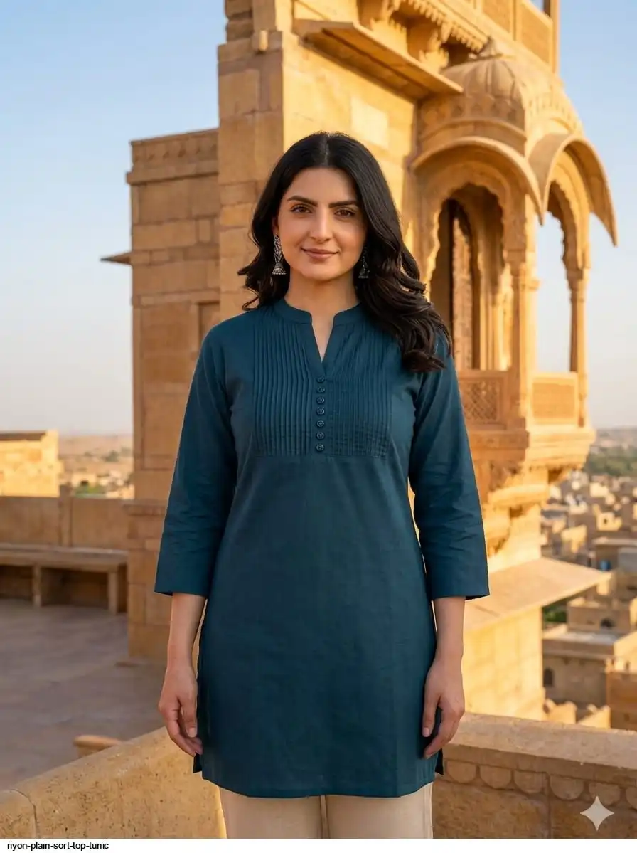 RIYON PLAIN SORT TOP TUNIC 2