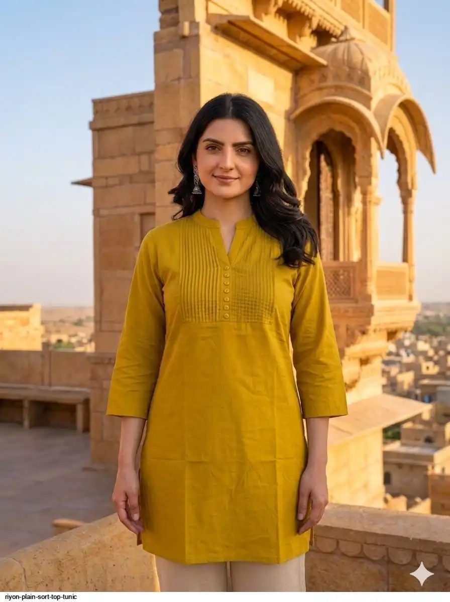 RIYON PLAIN SORT TOP TUNIC 18