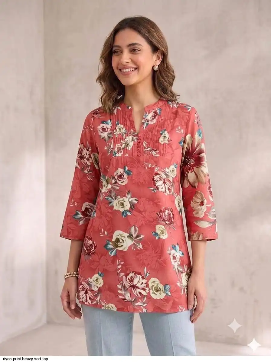 RIYON PRINT HEAVY SORT TOP 1
