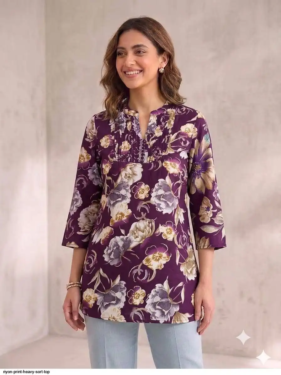 RIYON PRINT HEAVY SORT TOP 4