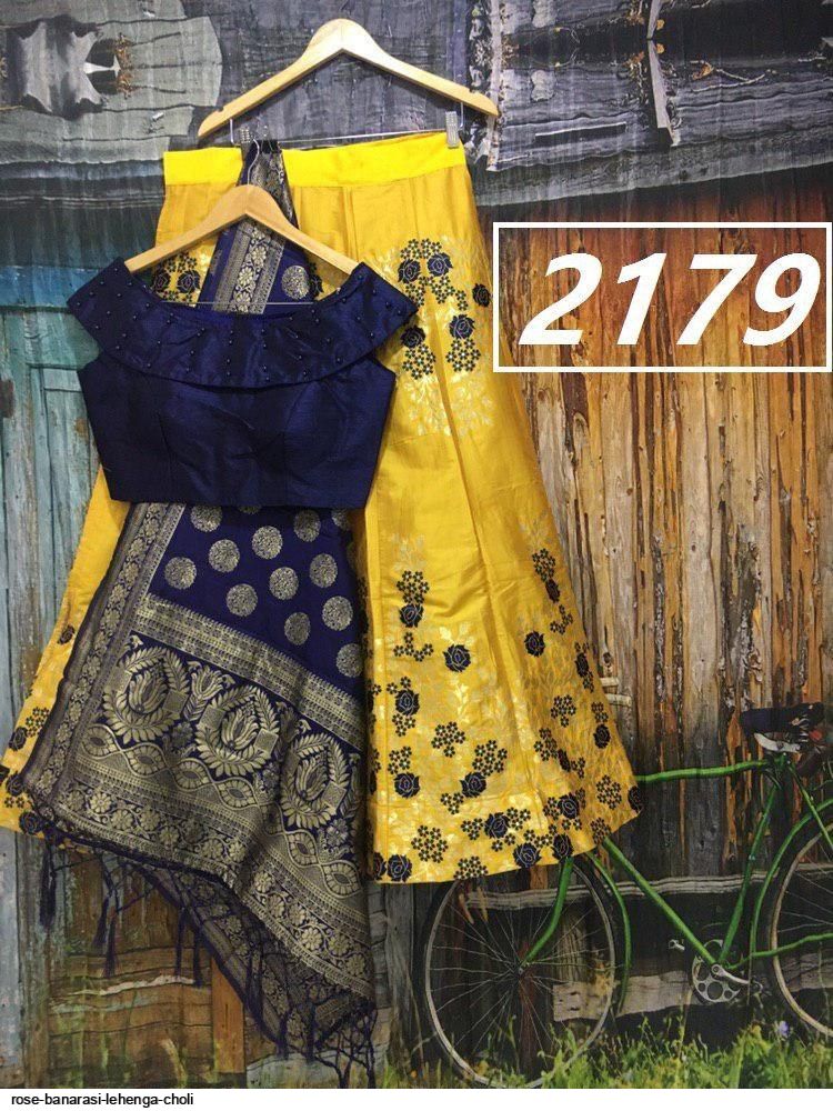 New Wedding and Festival Semi Stitiched Banarasi Lehenga Choli –  Sudarshansarees