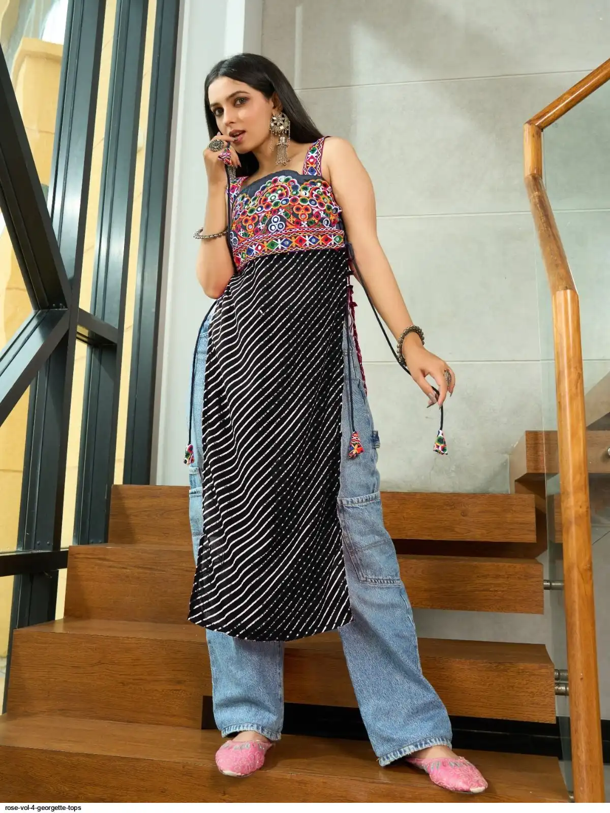 ROSE VOL 4 GEORGETTE TOPS C