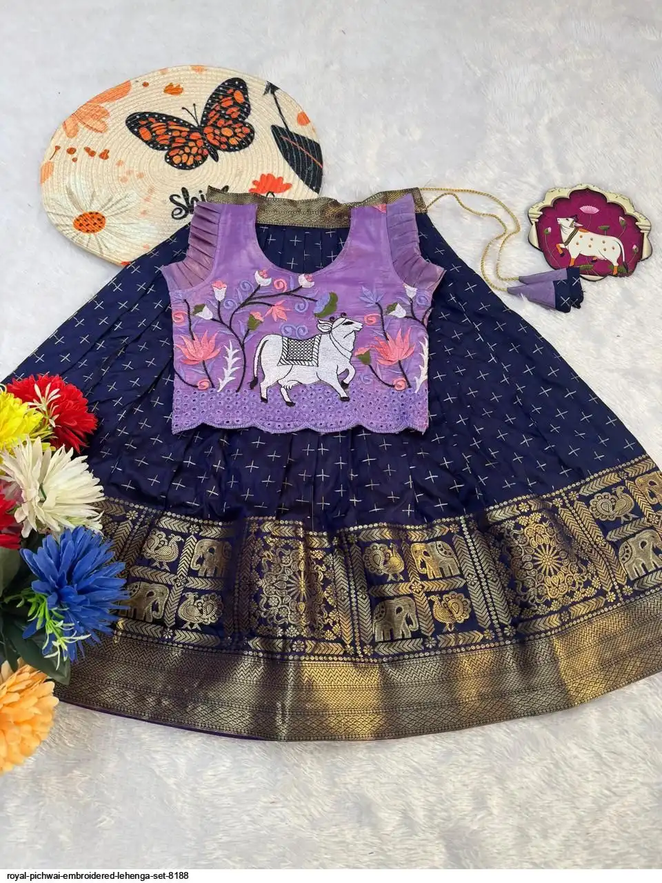 ROYAL PICHWAI EMBROIDERED LEHENGA SET 8188 B