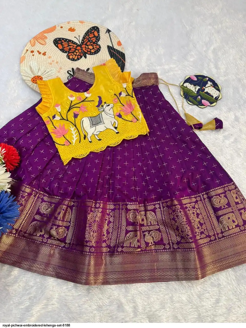 ROYAL PICHWAI EMBROIDERED LEHENGA SET 8188 C