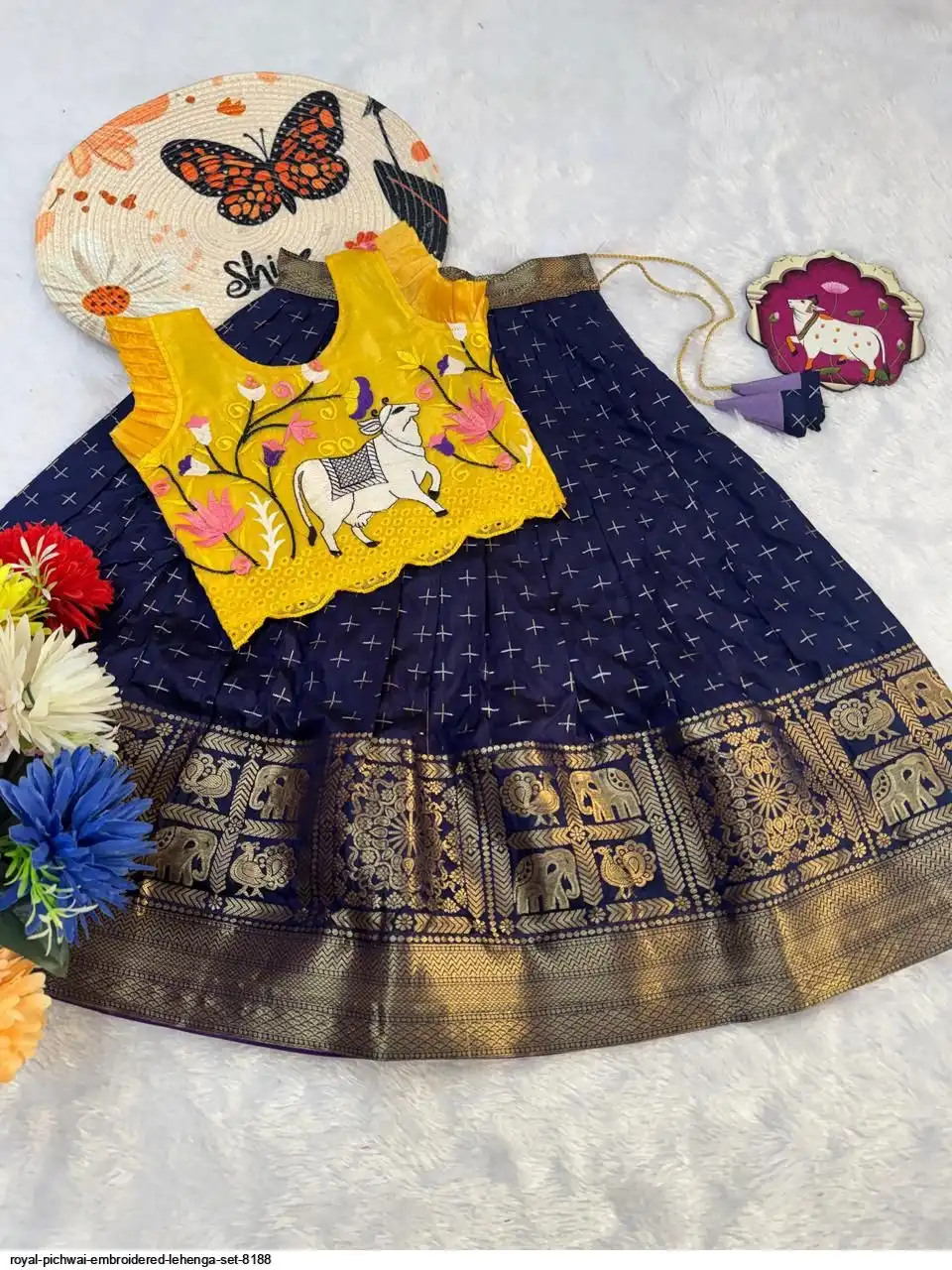 ROYAL PICHWAI EMBROIDERED LEHENGA SET 8188 D