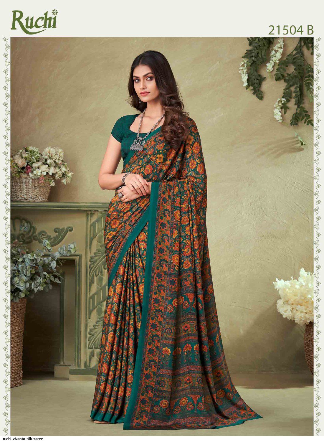 Green Color Daily Wear Simple Bandhani Print Chiffon Fabric Saree Online  132SKCB4202E