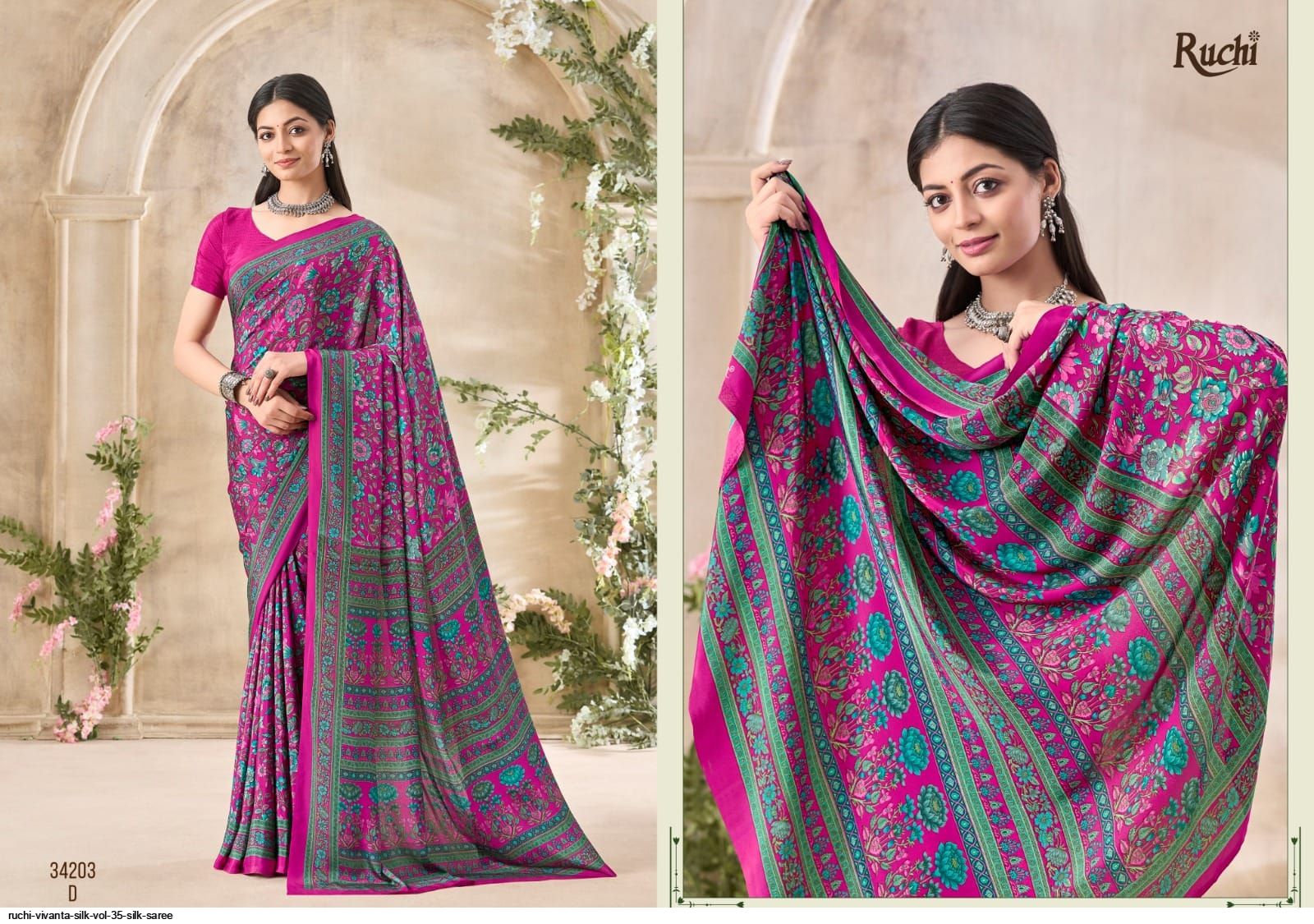 RUCHI VIVANTA SILK VOL 35 SILK SAREE 34203D