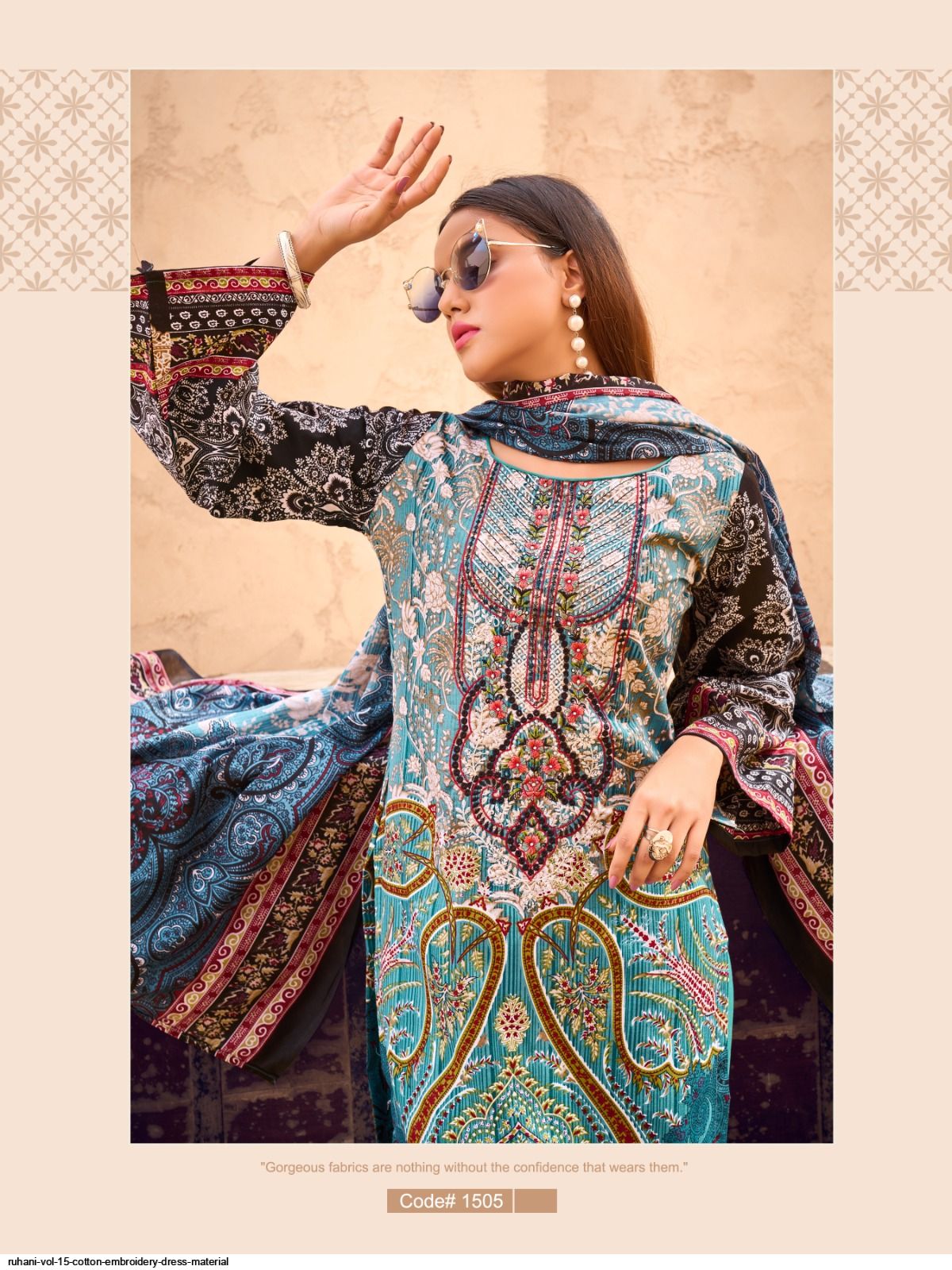 cotton embroidery dress material Embroidered Cotton Unstitched Salwar Suit Dress Material in Jaipur at  700  / Unit by Tarun Textiles