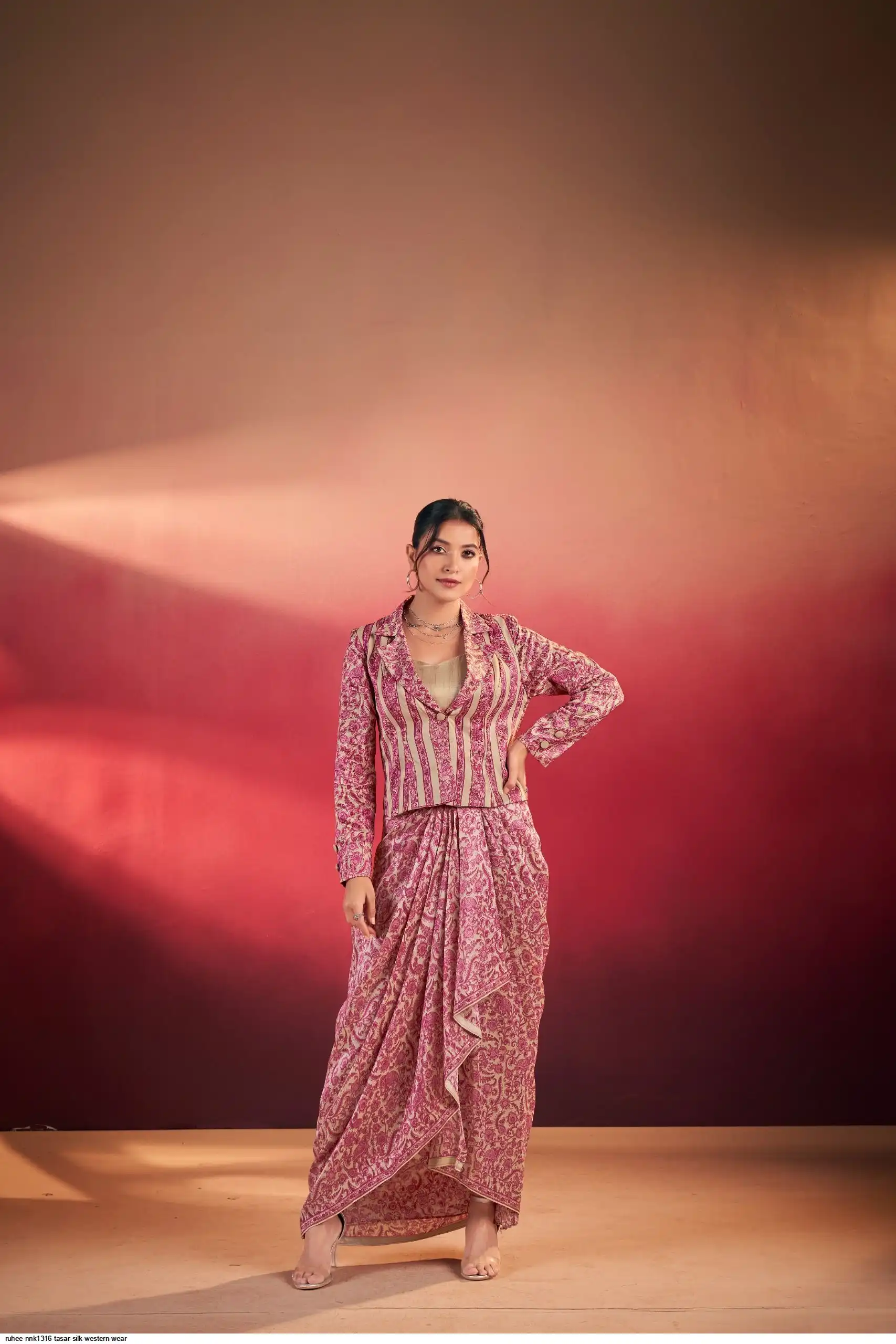 RUHEE NNK1316 TASAR SILK WESTERN WEAR 2