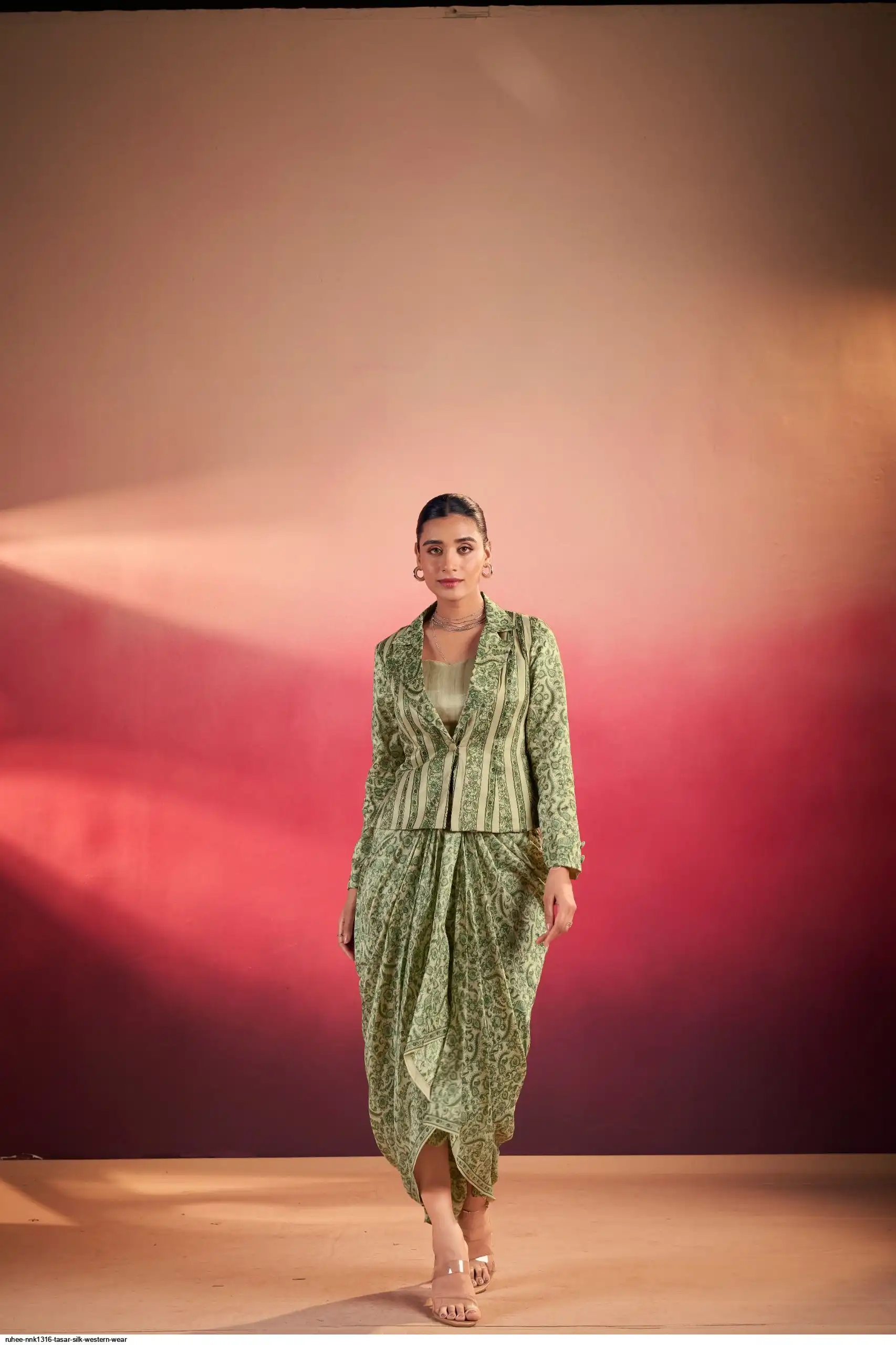 RUHEE NNK1316 TASAR SILK WESTERN WEAR 1