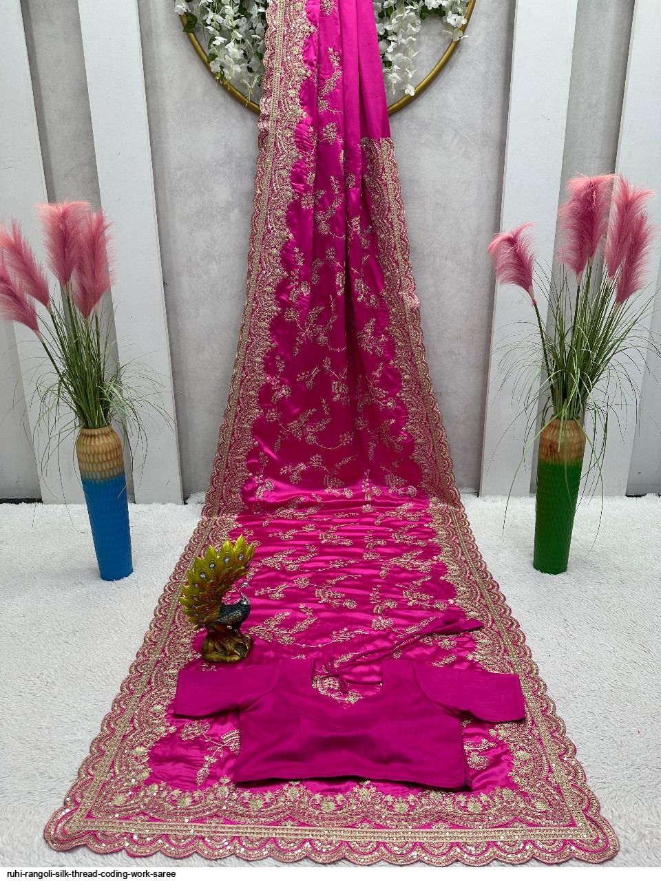 Ruhi RANGOLI SILK THREAD CODING WORK SAREE