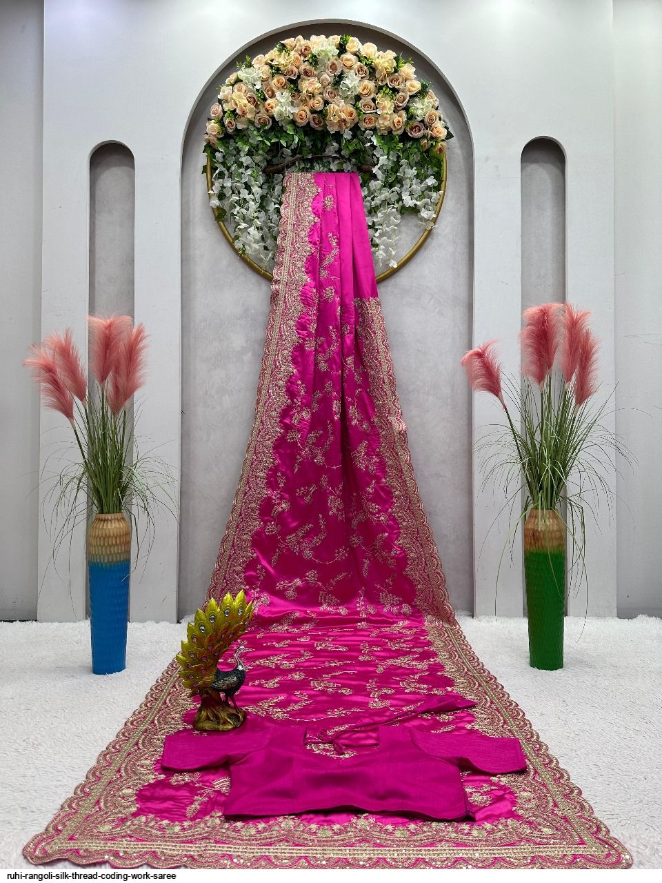 Ruhi RANGOLI SILK THREAD CODING WORK SAREE