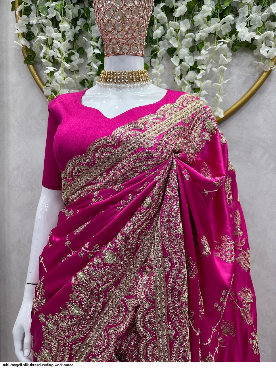 Ruhi RANGOLI SILK THREAD CODING WORK SAREE