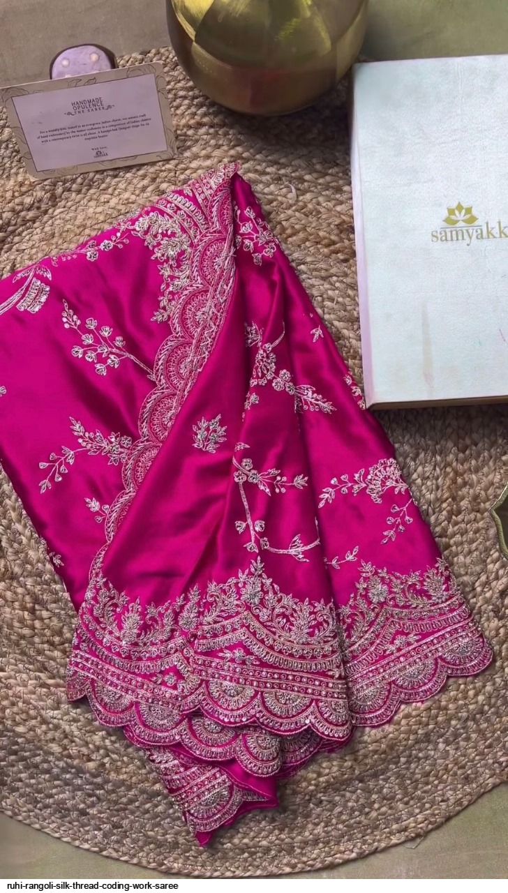 Ruhi RANGOLI SILK THREAD CODING WORK SAREE