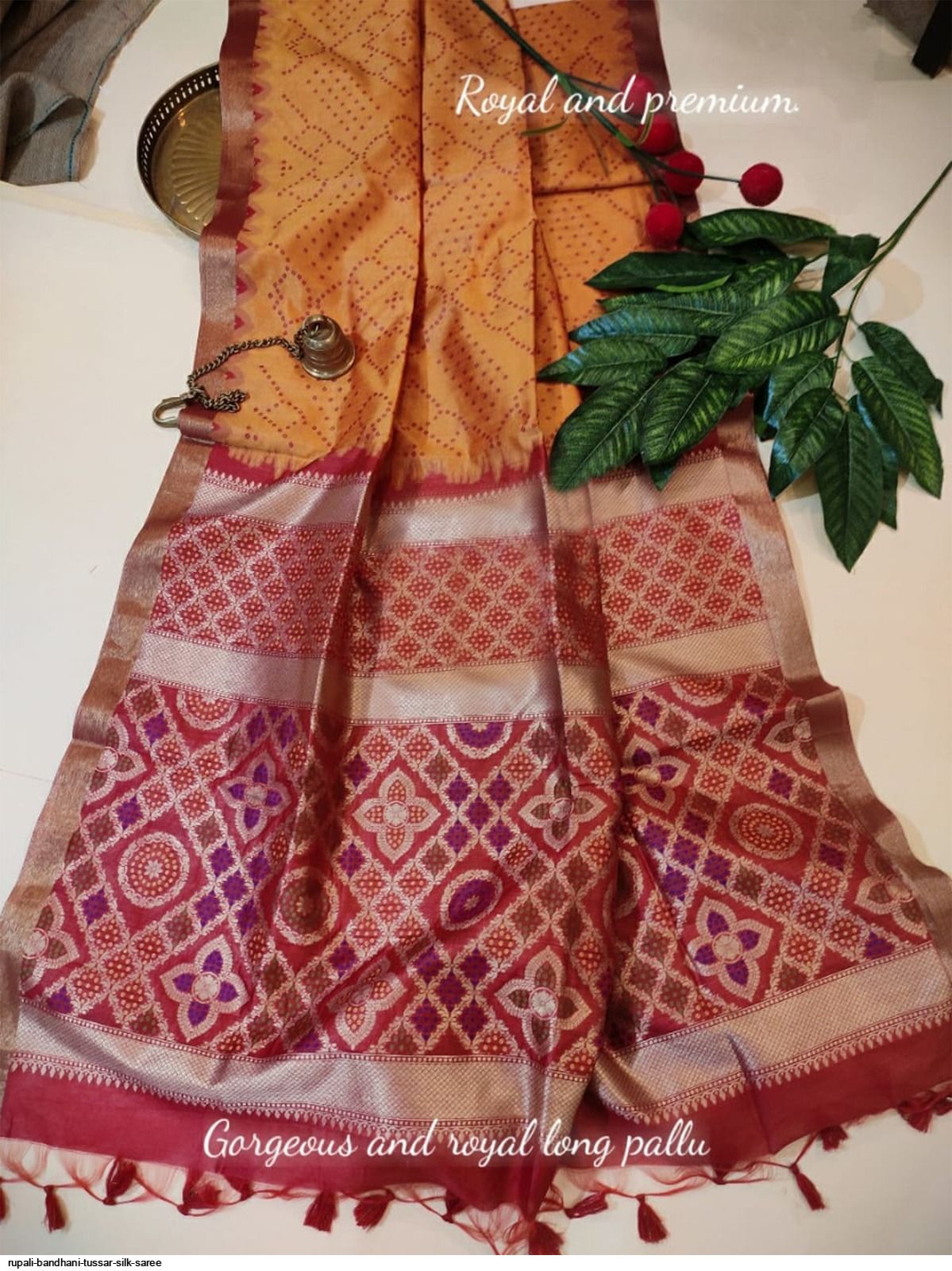 RUPALI BANDHANI TUSSAR SILK SAREE D