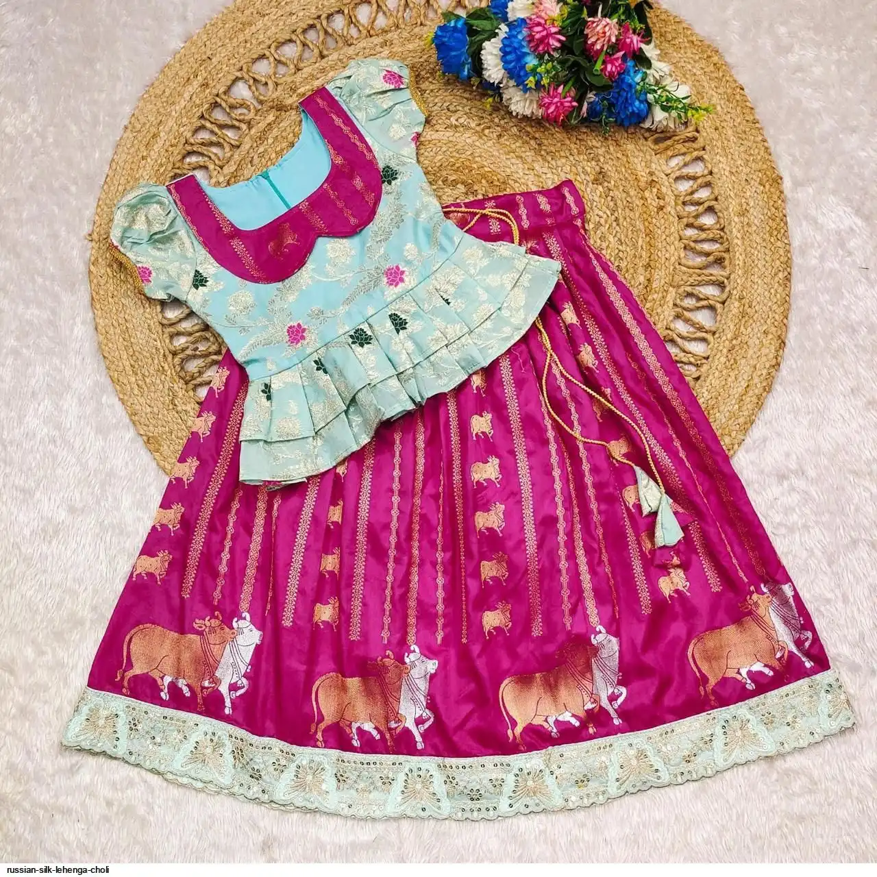 RUSSIAN SILK LEHENGA CHOLI 5